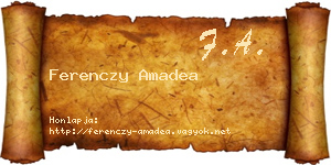 Ferenczy Amadea névjegykártya