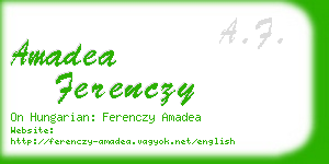 amadea ferenczy business card